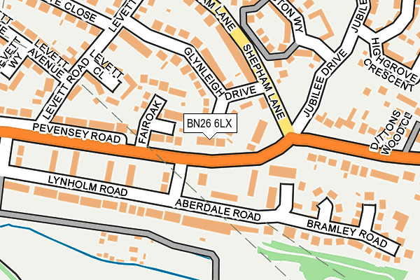 BN26 6LX map - OS OpenMap – Local (Ordnance Survey)