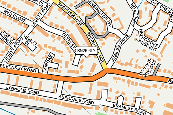 BN26 6LY map - OS OpenMap – Local (Ordnance Survey)