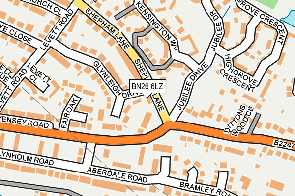 BN26 6LZ map - OS OpenMap – Local (Ordnance Survey)