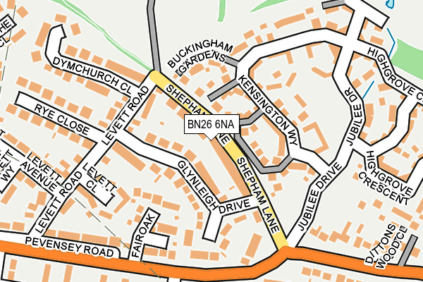 BN26 6NA map - OS OpenMap – Local (Ordnance Survey)
