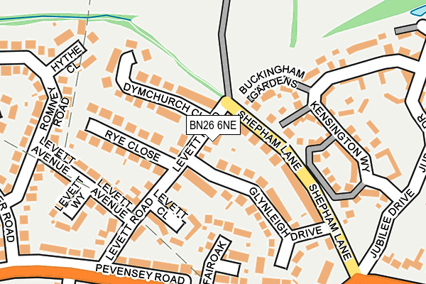 BN26 6NE map - OS OpenMap – Local (Ordnance Survey)