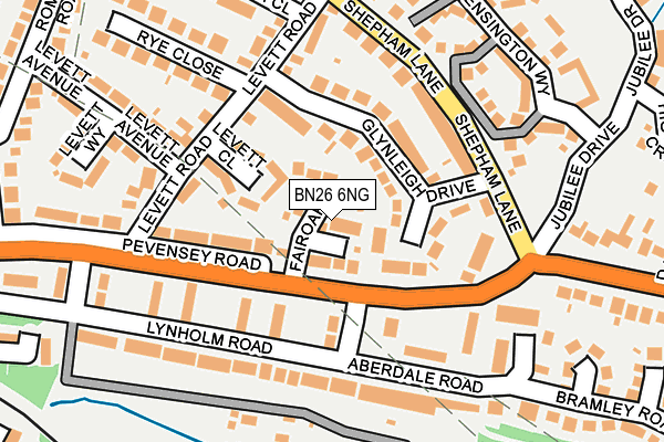 BN26 6NG map - OS OpenMap – Local (Ordnance Survey)