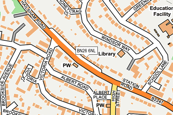 BN26 6NL map - OS OpenMap – Local (Ordnance Survey)