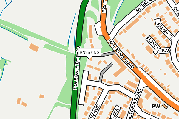 BN26 6NS map - OS OpenMap – Local (Ordnance Survey)