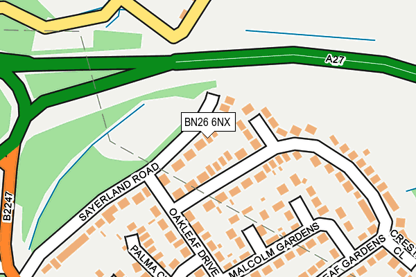 BN26 6NX map - OS OpenMap – Local (Ordnance Survey)