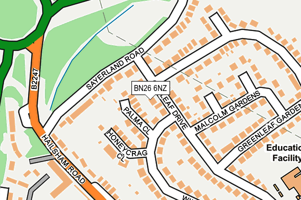 BN26 6NZ map - OS OpenMap – Local (Ordnance Survey)