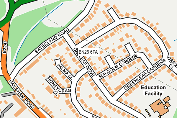 BN26 6PA map - OS OpenMap – Local (Ordnance Survey)