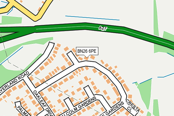 BN26 6PE map - OS OpenMap – Local (Ordnance Survey)