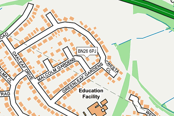 BN26 6PJ map - OS OpenMap – Local (Ordnance Survey)