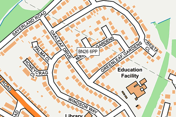 BN26 6PP map - OS OpenMap – Local (Ordnance Survey)