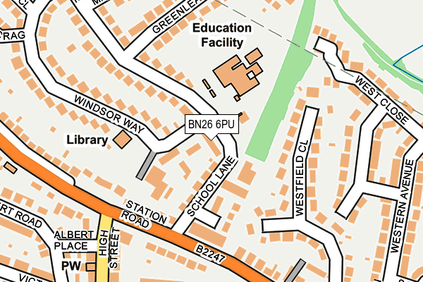 BN26 6PU map - OS OpenMap – Local (Ordnance Survey)