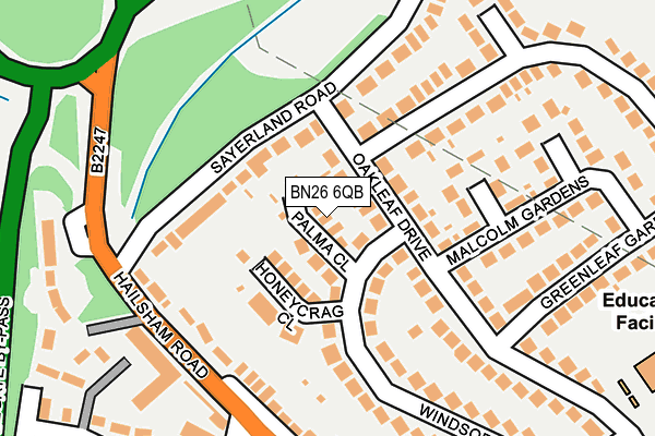 BN26 6QB map - OS OpenMap – Local (Ordnance Survey)
