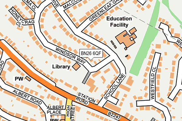 BN26 6QF map - OS OpenMap – Local (Ordnance Survey)