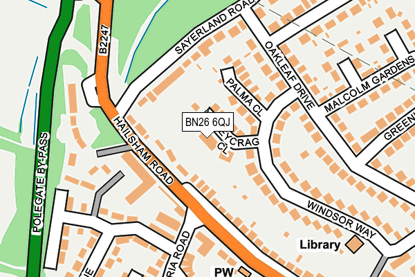 BN26 6QJ map - OS OpenMap – Local (Ordnance Survey)