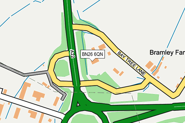 BN26 6QN map - OS OpenMap – Local (Ordnance Survey)