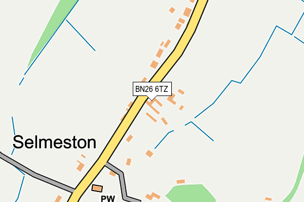 BN26 6TZ map - OS OpenMap – Local (Ordnance Survey)