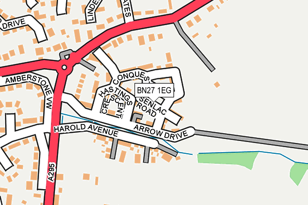 BN27 1EG map - OS OpenMap – Local (Ordnance Survey)