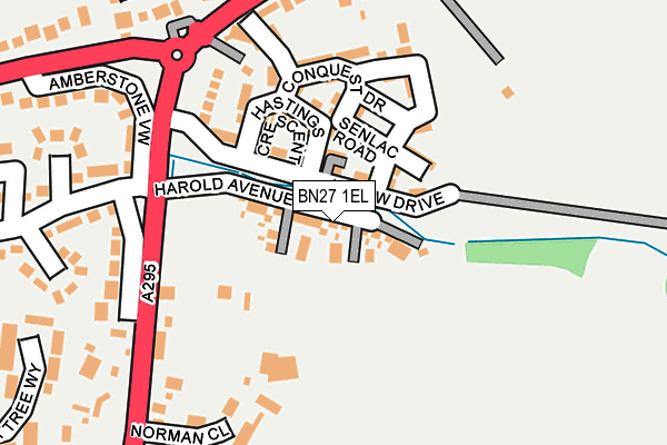 BN27 1EL map - OS OpenMap – Local (Ordnance Survey)