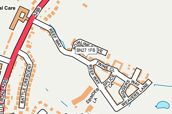 BN27 1FB map - OS OpenMap – Local (Ordnance Survey)
