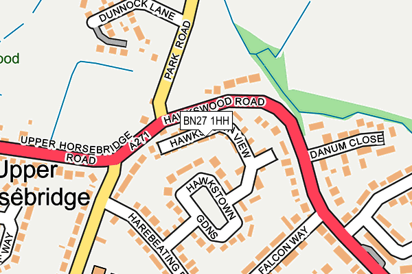BN27 1HH map - OS OpenMap – Local (Ordnance Survey)