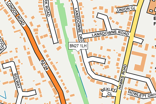 BN27 1LH map - OS OpenMap – Local (Ordnance Survey)