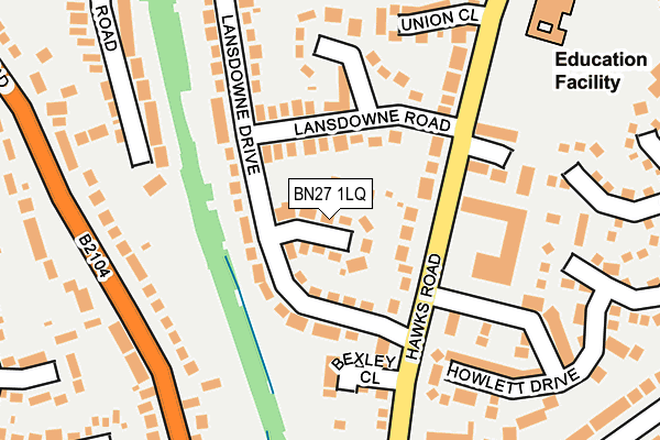 BN27 1LQ map - OS OpenMap – Local (Ordnance Survey)