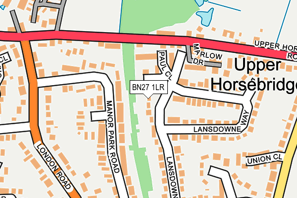 BN27 1LR map - OS OpenMap – Local (Ordnance Survey)