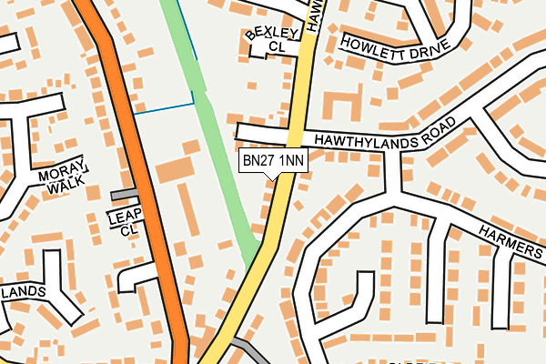 BN27 1NN map - OS OpenMap – Local (Ordnance Survey)