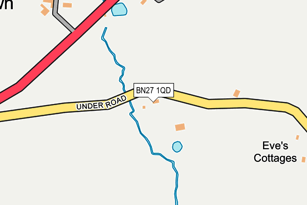 BN27 1QD map - OS OpenMap – Local (Ordnance Survey)