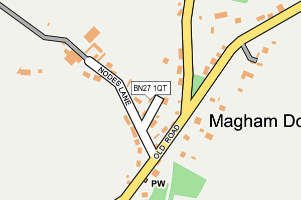 BN27 1QT map - OS OpenMap – Local (Ordnance Survey)