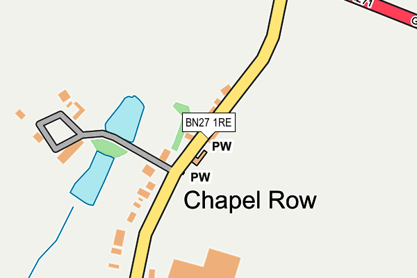 BN27 1RE map - OS OpenMap – Local (Ordnance Survey)