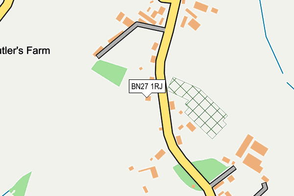 BN27 1RJ map - OS OpenMap – Local (Ordnance Survey)