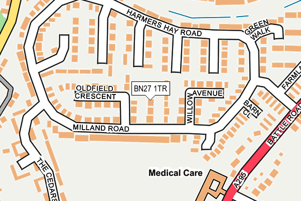 BN27 1TR map - OS OpenMap – Local (Ordnance Survey)
