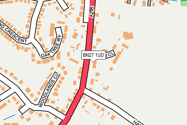 BN27 1UD map - OS OpenMap – Local (Ordnance Survey)