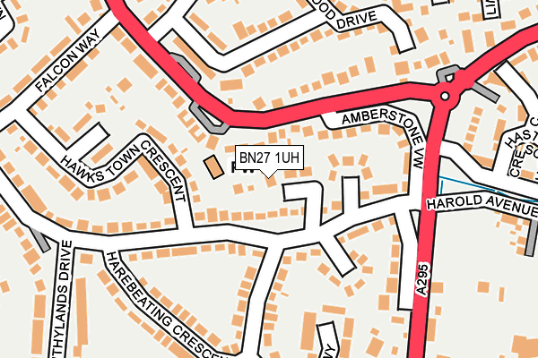 BN27 1UH map - OS OpenMap – Local (Ordnance Survey)