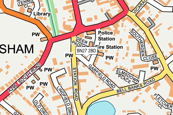 BN27 2BD map - OS OpenMap – Local (Ordnance Survey)