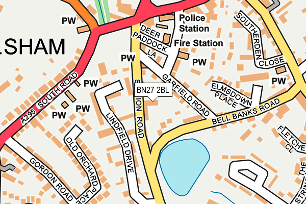 BN27 2BL map - OS OpenMap – Local (Ordnance Survey)