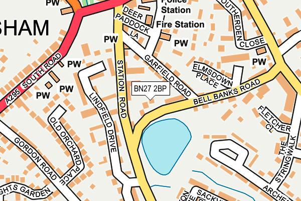 BN27 2BP map - OS OpenMap – Local (Ordnance Survey)