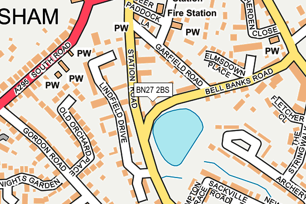BN27 2BS map - OS OpenMap – Local (Ordnance Survey)
