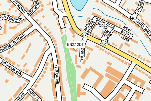 BN27 2DT map - OS OpenMap – Local (Ordnance Survey)