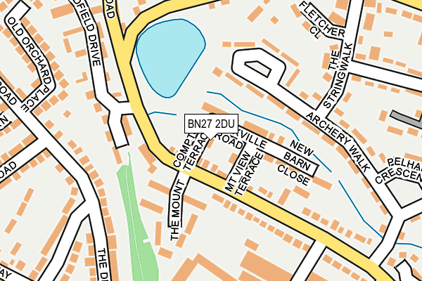 BN27 2DU map - OS OpenMap – Local (Ordnance Survey)