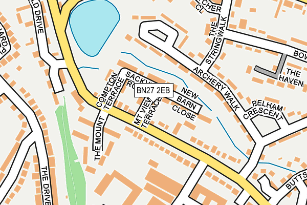 BN27 2EB map - OS OpenMap – Local (Ordnance Survey)