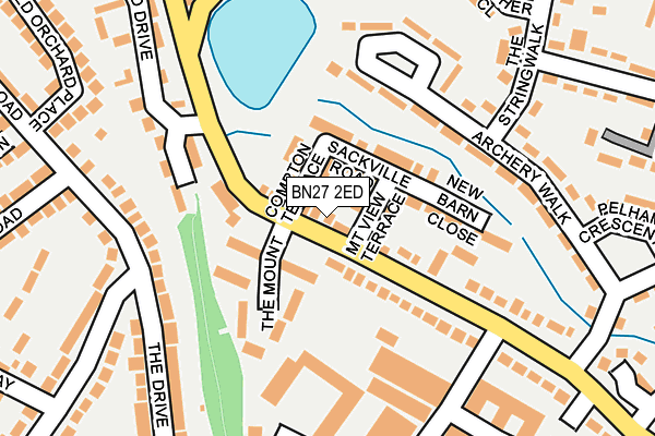 BN27 2ED map - OS OpenMap – Local (Ordnance Survey)