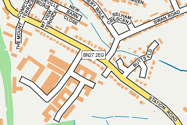 BN27 2EG map - OS OpenMap – Local (Ordnance Survey)