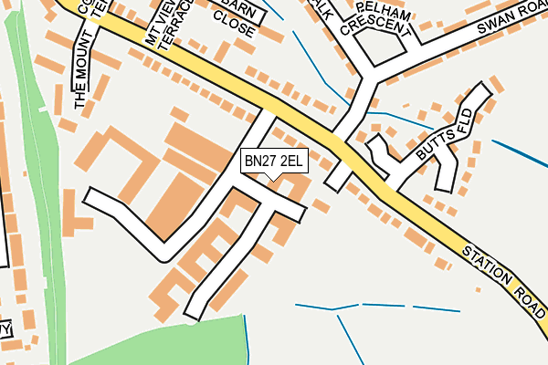 BN27 2EL map - OS OpenMap – Local (Ordnance Survey)