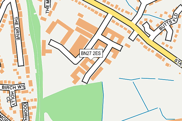 BN27 2ES map - OS OpenMap – Local (Ordnance Survey)