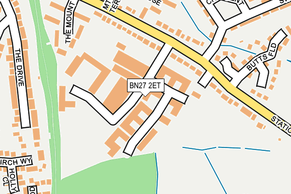 BN27 2ET map - OS OpenMap – Local (Ordnance Survey)