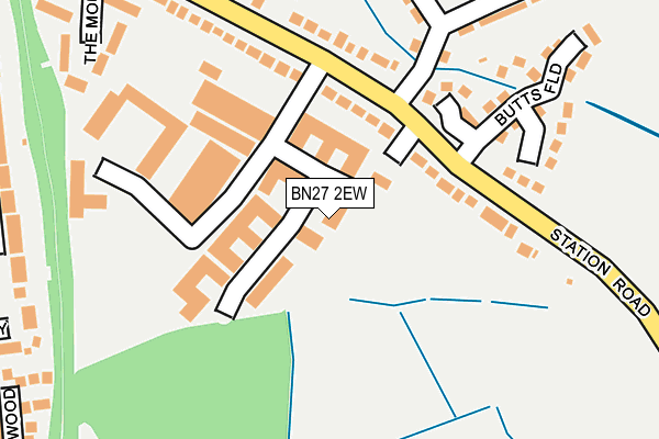 BN27 2EW map - OS OpenMap – Local (Ordnance Survey)