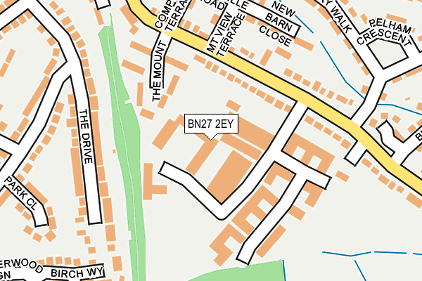 BN27 2EY map - OS OpenMap – Local (Ordnance Survey)