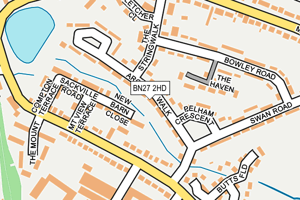 BN27 2HD map - OS OpenMap – Local (Ordnance Survey)